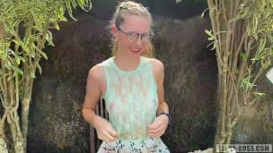 Dry vs Wet Fuck my mouth Cum on glasses – Elena Ross (Trailer)