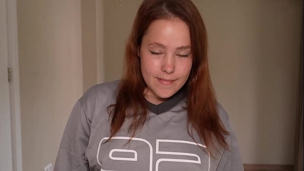 Flexible neighbor undresses and asks to suck cock